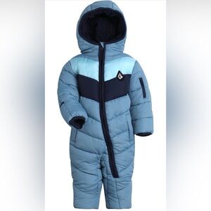 Volcom 12 M Blue Puffer Snowsuit